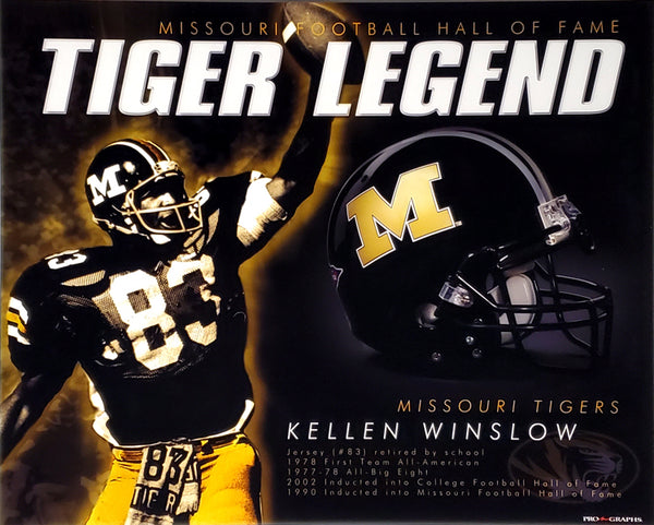Kellen Winslow "Tiger Legend" Missouri Football Hall of Fame Premium Poster Print - ProGraphs