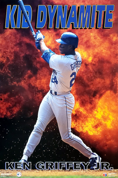 Ken Griffey Jr. "Kid Dynamite" Seattle Mariners 1992 MLB Action Poster - Costacos Final Stock Collection