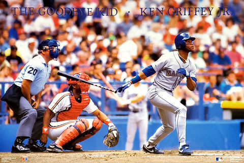 Ken Griffey Jr. "The Goodbye Kid" Seattle Mariners 1990 MLB Action Poster - Costacos Final Stock Collection