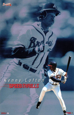 Kenny Lofton "Speed Thrills" Atlanta Braves MLB Action Poster - Costacos 1997