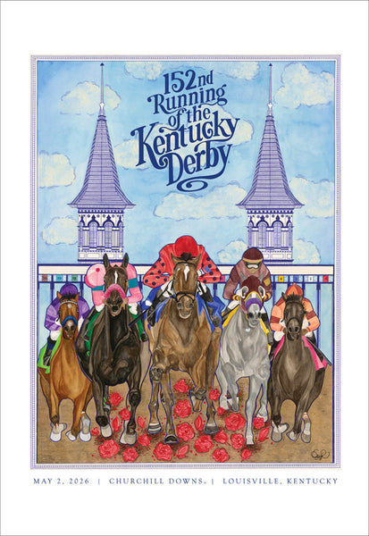 Official Poster of the 152nd Kentucky Derby (2026) Horse Racing Poster (Artist Grayson Reynolds)