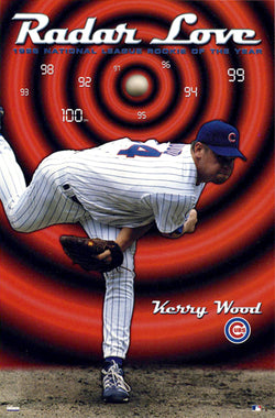 Kerry Wood "Radar Love" Chicago Cubs MLB Action Poster - Costacos 1998