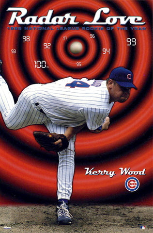 Kerry Wood "Radar Love" Chicago Cubs MLB Action Poster - Costacos 1998