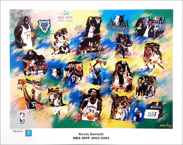 Kevin Garnett 2004 NBA MVP (L.E. /5,000) Minnesota Timberwolves Premium Poster Print