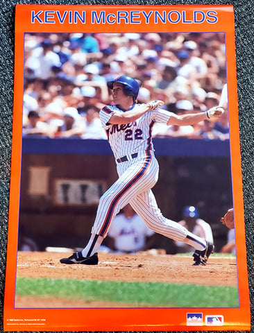 Kevin McReynolds "Slugger" New York Mets MLB Baseball Action Poster - Starline 1988