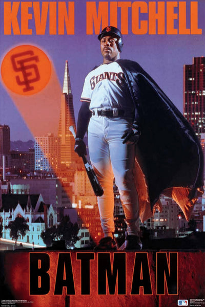 Kevin Mitchell "Bat Man" San Francisco Giants Vintage Original 1989 MLB Theme Poster - Costacos Final Stock Collection
