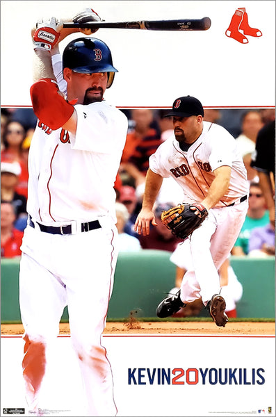 Kevin Youkilis Dual Action Boston Red Sox MLB Action Poster