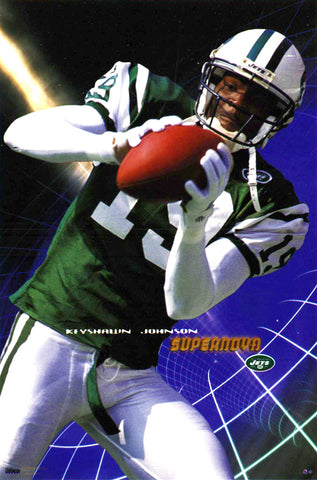 Keyshawn Johnson "Supernova" New York Jets NFL Action Poster - Costacos 1999