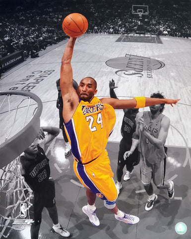 Kobe Bryant "Spotlight" (2009) L.A. Lakers Slam Dunk Premium NBA 16x20 Poster Print - Photofile