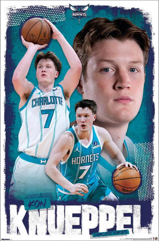 Kon Knueppel "Superstar" Charlotte Hornets NBA Basketball Action Poster - Costacos 2026
