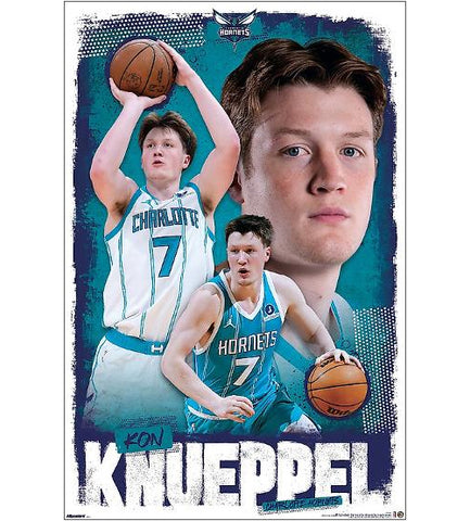 Kon Knueppel "Superstar" Charlotte Hornets NBA Basketball Action Poster - Costacos 2026