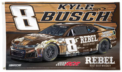 Kyle Busch Rebel Root Beer Whiskey #8 Official NASCAR Deluxe-Edition 3'x5' Banner Flag - Wincraft 2026