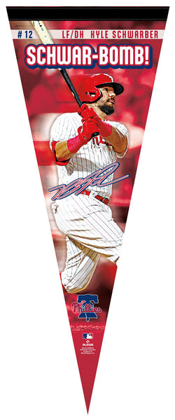 Kyle Schwarber "Schwar-BOMB!" Philadelphia Phillies MLB Signature Series Premium Felt Pennant - Wincraft