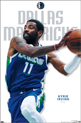 Kyrie Irving "Drive" Dallas Mavericks NBA Basketball Action Poster - Costacos 2023