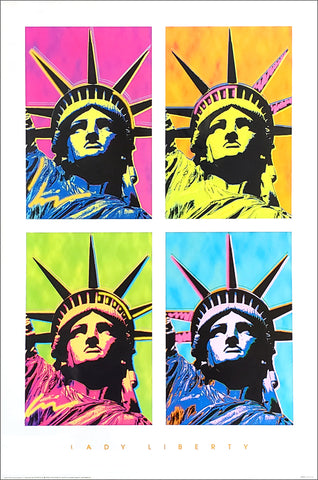 Statue of Liberty Lady Liberty Andy Warhol-Style Premium Poster Print -  Portal Publications 2003 – Sports Poster Warehouse