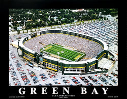 Green Bay Packers "Old Lambeau Field" (1996) Poster Print - Aerial Views Inc.