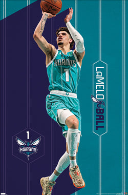 LaMelo Ball "Superstar" Charlotte Hornets NBA Action Wall Poster - Costacos 2023