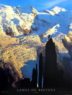 Mountain Climbing "Lames du Brevent" (Mont Blanc, France) Premium Poster Print - Pecheur 1999