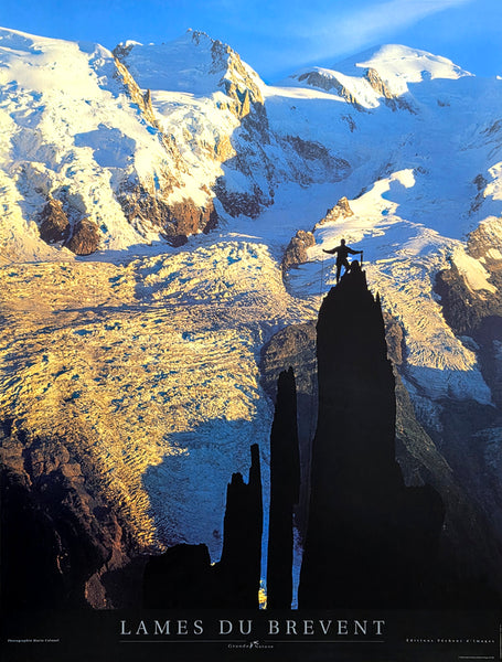 Mountain Climbing "Lames du Brevent" (Mont Blanc, France) Premium Poster Print - Pecheur 1999
