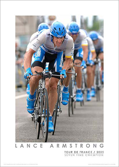 Lance Armstrong "Team Discovery" (2005) Tour de France Cycling Premium Poster Print - Graham Watson