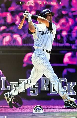 Larry Walker "Let's Rock" Colorado Rockies Poster - Costacos 1997
