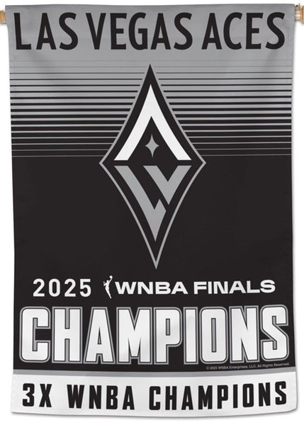 *SHIPS 11/14* Las Vegas Aces 2025 WNBA Champions Official 28x40 Commemorative Wall Banner - Wincraft
