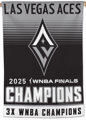 *SHIPS 11/14* Las Vegas Aces 2025 WNBA Champions Official 28x40 Commemorative Wall Banner - Wincraft