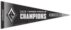 *SHIPS 11/14* Las Vegas Aces 2025 WNBA Champions Premium Felt Commemorative 12x30 Pennant - Wincraft