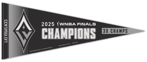 *SHIPS 11/14* Las Vegas Aces 2025 WNBA Champions Premium Felt Commemorative 12x30 Pennant - Wincraft