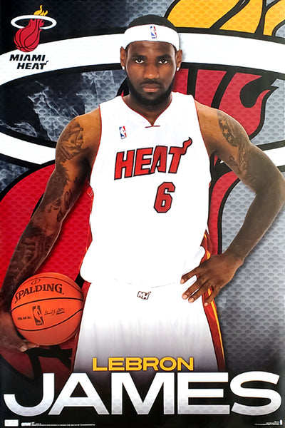 LeBron James "Serious Heat" Miami Heat NBA Basketball Poster - Costacos 2010