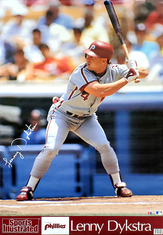 Lenny Dykstra Philadelphia Phillies Sports Illustrated Signature Series Poster - Marketcom 1990