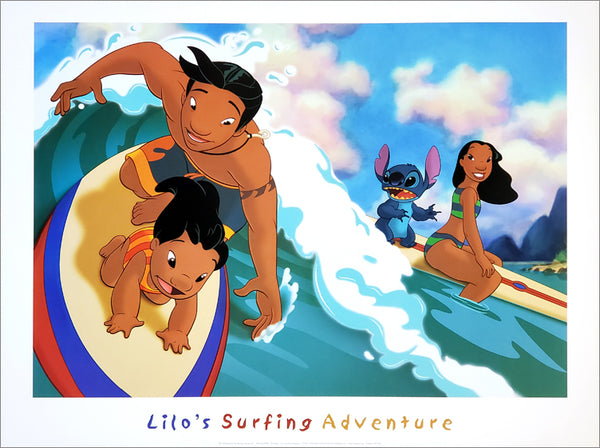 Lilo's Surfing Adventure (Disney's Lilo and Stitch Characters) Premium Poster Print - McGaw Graphics 2006