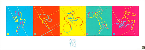 London 2012 Olympics "Dynamic Pictograms" Premium Poster Print - Pyramid (UK)
