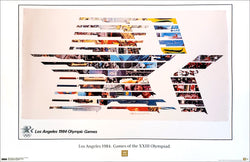 Los Angeles 1984 Summer Olympic Games Official IOC Commemorative Poster Reproduction