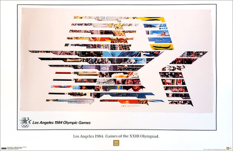 Los Angeles 1984 Summer Olympic Games Official IOC Commemorative Poster Reproduction