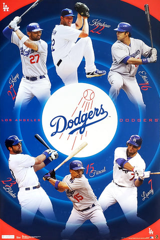 Los Angeles Dodgers "Superstars" Poster (Kershaw, Kemp, Ethier, Loney) - Costacos 2011