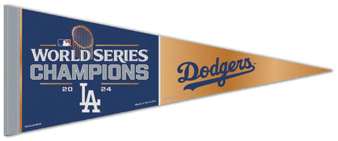 *SHIPS 11/11* Los Angeles Dodgers 2024 World Series Champions Premium Felt Collector's Pennant - Wincraft