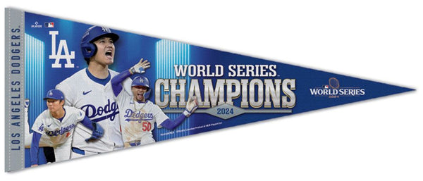 *SHIPS 11/11* Los Angeles Dodgers 2024 World Series Champs "Three Stars" Premium Felt Collector's Pennant - Wincraft