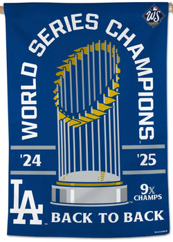 *SHIPS 11/14* Los Angeles Dodgers 2025 World Series Champions Premium 28x40 Wall Banner - Wincraft