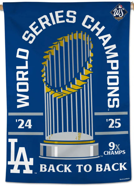 *SHIPS 11/14* Los Angeles Dodgers 2025 World Series Champions Premium 28x40 Wall Banner - Wincraft