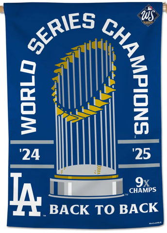 *SHIPS 11/14* Los Angeles Dodgers 2025 World Series Champions Premium 28x40 Wall Banner - Wincraft