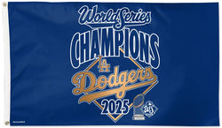 *SHIPS 11/14* Los Angeles Dodgers 2025 World Series Champions Official MLB Baseball DELUXE 3'x5' Team Flag - Wincraft