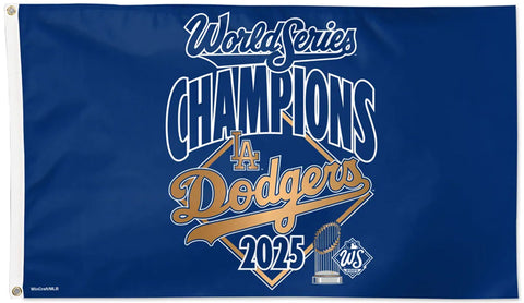 *SHIPS 11/14* Los Angeles Dodgers 2025 World Series Champions Official MLB Baseball DELUXE 3'x5' Team Flag - Wincraft