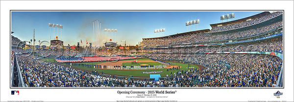 *SHIPS 12/2* Los Angeles Dodgers "World Series Majesty 2025" Dodger Stadium Panoramic Poster Print - Everlasting Images  (CA-463)