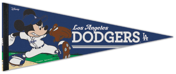 Los Angeles Dodgers "Mickey Mouse Flamethrower" Official MLB Disney Premium Felt Pennant - Wincraft Inc.