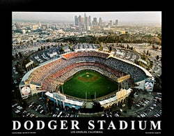 Los Angeles Dodgers Dodger Stadium Aerial View Premium 22x28 Poster Print  - Aerial Views Inc.