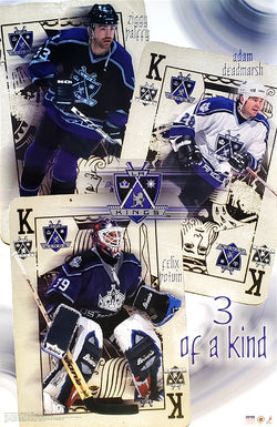 L.A. Kings "Three of a Kind" Poster (Zigmund Palffy, Deadmarsh, Felix Potvin) - Starline 2001