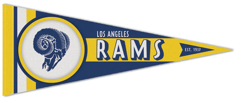 Los Angeles Rams NFL Retro Collection 1950s-70s-Style Premium Felt Collector's Pennant - Wincraft