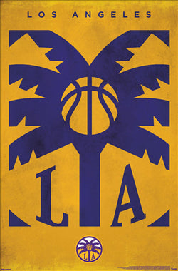 Los Angeles Sparks WNBA Team Logo Women's Basketball Poster - Costacos Sports