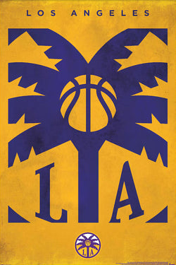 Los Angeles Sparks WNBA Team Logo Women's Basketball Poster - Costacos Sports